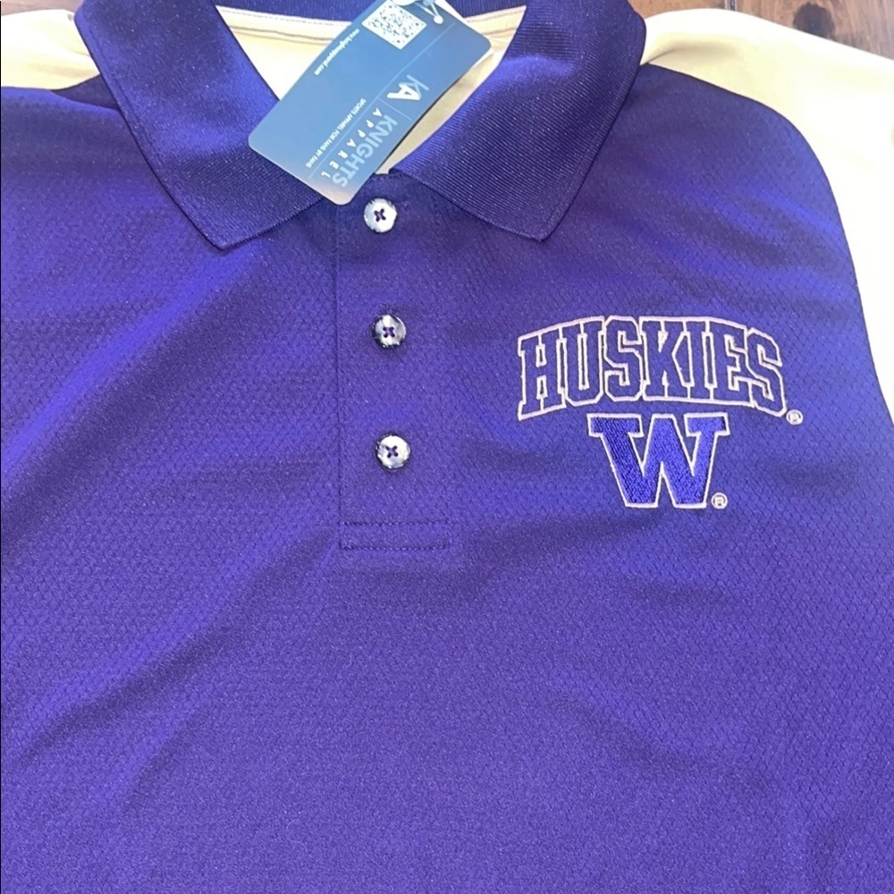 Huskies Purple Polo Shirt KA Knights Apparel large